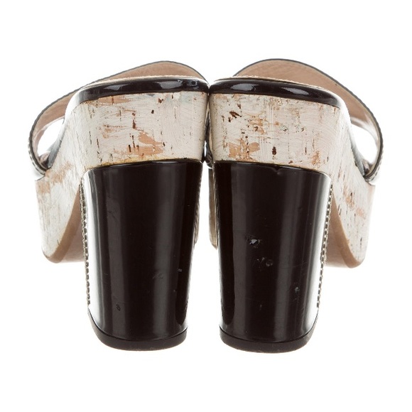 Authentic/PRADA SHOES PLATFORM SLIDES - Picture 6 of 12